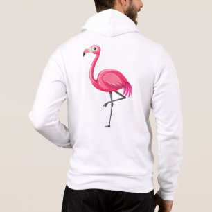 Pull À Capuche Flamant Rose de Style Dessin Animé