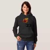 Pull À Capuche Flaming Basketball with Number 23 on the Front and (Devant entier)