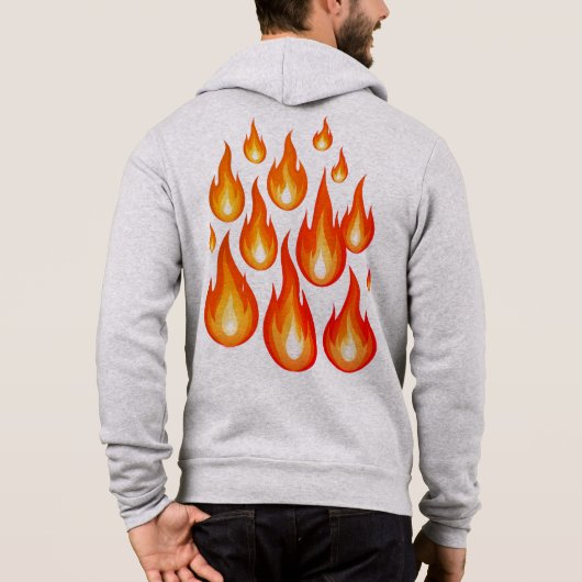 Pull À Capuche Flammes (Dos)