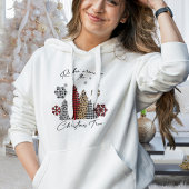 Pull À Capuche Flèche de neige moderne Boho Tartan mignon sapin d