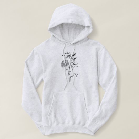 Pull À Capuche Fleur Boho Wild Minimale, bohemiam minimum Art (Design devant)