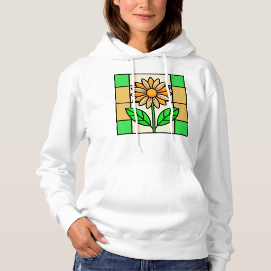Pull À Capuche Fleur de verre tendu (Devant)