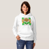 Pull À Capuche Fleur de verre tendu (Devant entier)