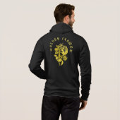 Pull À Capuche Fleur Dorée – Dessin de Luxe de Style Brodé (Dos entier)