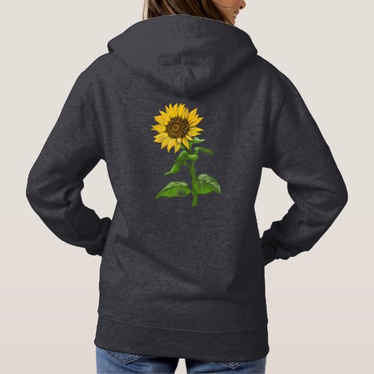Pull À Capuche Fleur jaune (Dos)
