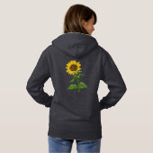 Pull À Capuche Fleur jaune (Dos entier)
