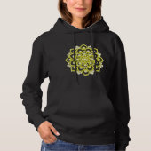Pull À Capuche Fleur Mandala jaune (Devant)