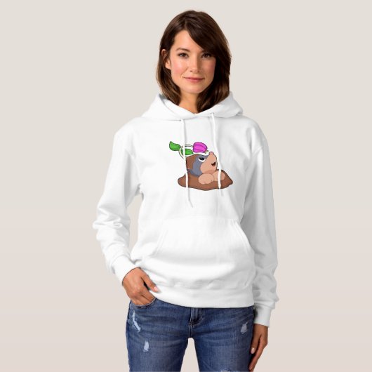 Pull À Capuche Fleur Mole Earth (Devant entier)