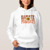 Pull À Capuche Fleur Smiley Rétro Rayonner de Positivité (Devant)