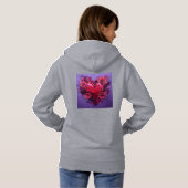 Pull À Capuche Fleurir au cœur de l'épreuve (Dos entier)