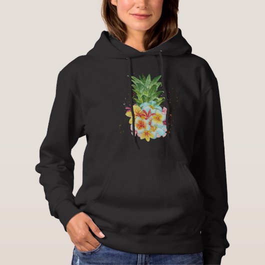 Pull À Capuche Fleurs d'ananas Aloha Hawaiian Tee Aineapple Tee (Devant)