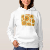 Pull À Capuche Fleurs de soleil rétro (Devant)