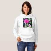 Pull À Capuche Fleurs roses (Devant entier)
