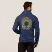 Pull À Capuche Flore Rustique Tournesol Feu à main (Dos entier)