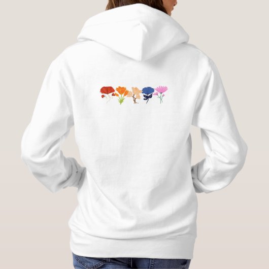 Pull À Capuche Flower Design Hoodie/ Sweatshirt (Dos)