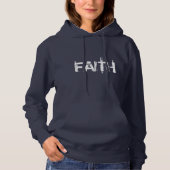 Pull À Capuche Foi chrétienne audacieuse (Devant)