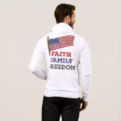 Pull À Capuche Foi Liberté familiale (Dos entier)