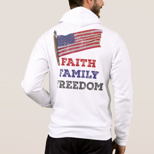 Pull À Capuche Foi Liberté familiale (Dos)