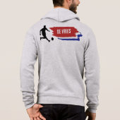 Pull À Capuche Football couleurs du drapeau hollandais, nom (Dos)