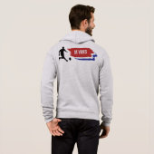 Pull À Capuche Football couleurs du drapeau hollandais, nom (Dos entier)