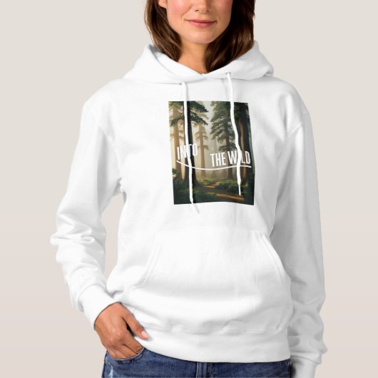 Pull À Capuche forêt de pins dense (Devant)