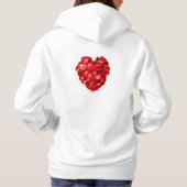 Pull À Capuche Forme de coeur pétale rose (Dos)