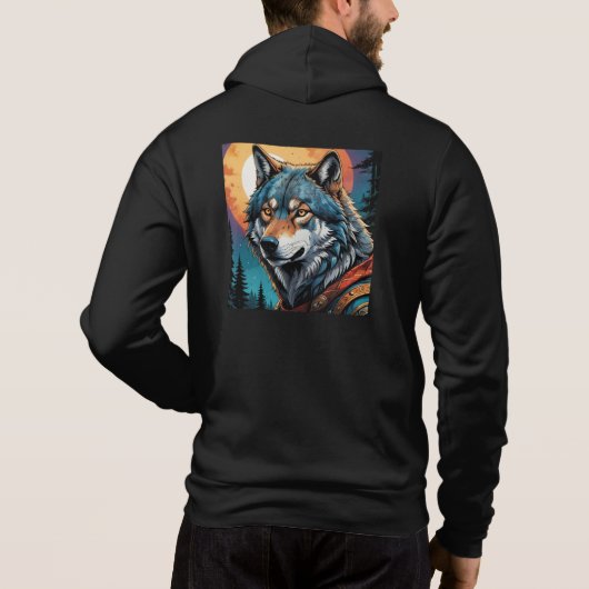 Pull À Capuche Forte Loup (Dos)