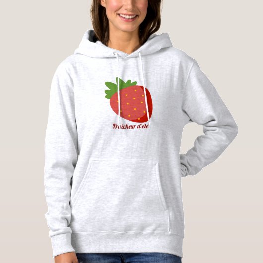 Pull À Capuche Fraise Fraîcheur d'été (Devant)