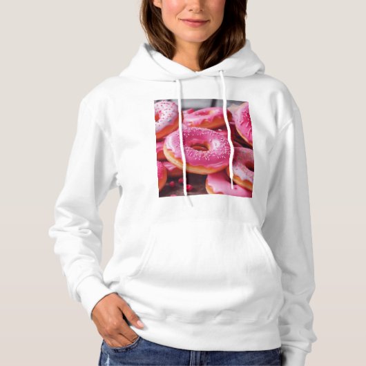 Pull À Capuche Fraise rose (Devant)