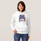 Pull À Capuche France pimentée avec le drapeau français (Devant entier)