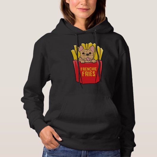 Pull À Capuche French Bulldog Frenchie Fries mignonne French Bull (Devant)