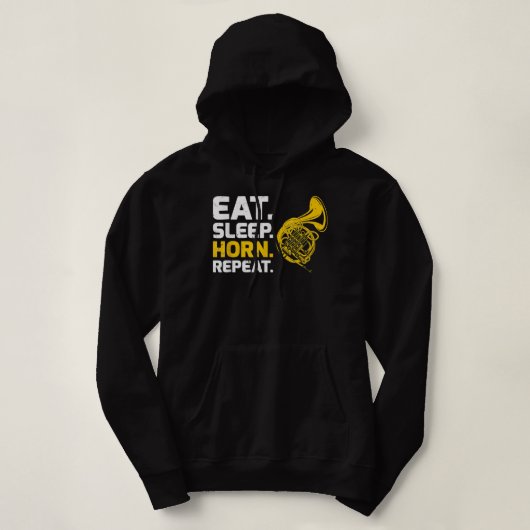 Pull À Capuche French Horn Music Mange Sleep Horn Repeat4 (Design devant)