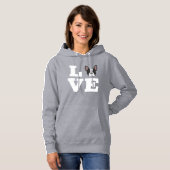 Pull À Capuche Frenchie Love French Bulldog (Devant entier)