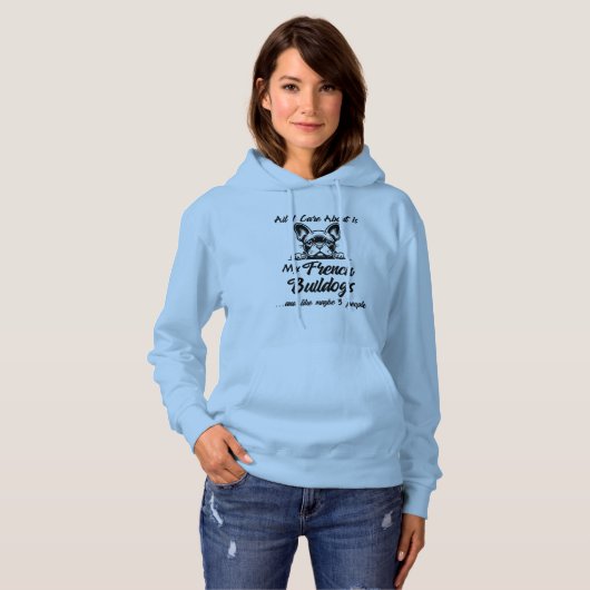 Pull À Capuche Frenchie Lover... (Devant entier)