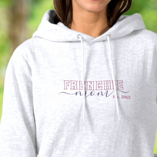 Pull À Capuche Frenchie Maman Varsity Script Établie