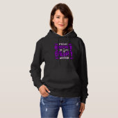 Pull À Capuche Frère de guerrier d'épilepsie Ruban Violet de Sens (Devant entier)