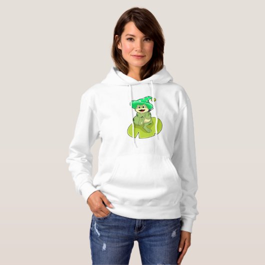 Pull À Capuche Frog as Wizard with Magic wand (Devant entier)