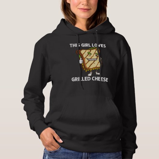 Pull À Capuche Fromage Grillé cool Art Pour Filles Enfants Sandwi (Devant)