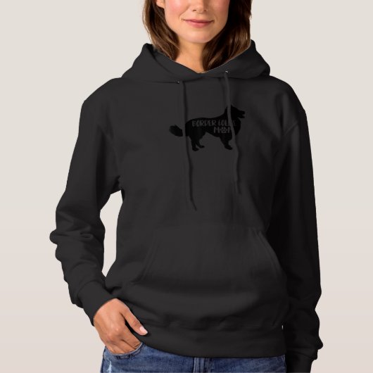 Pull À Capuche Frontière Collie Maman Funny Frontière Collie Prop (Devant)