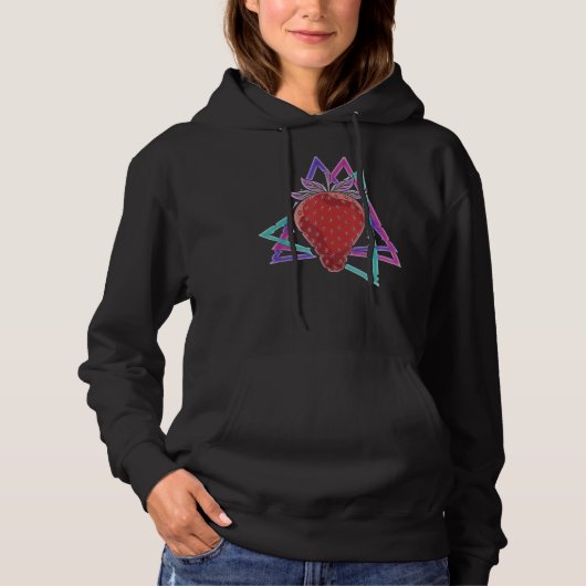 Pull À Capuche Fruit alimentaire d'été de Berry rouge 90s Fraise (Devant)