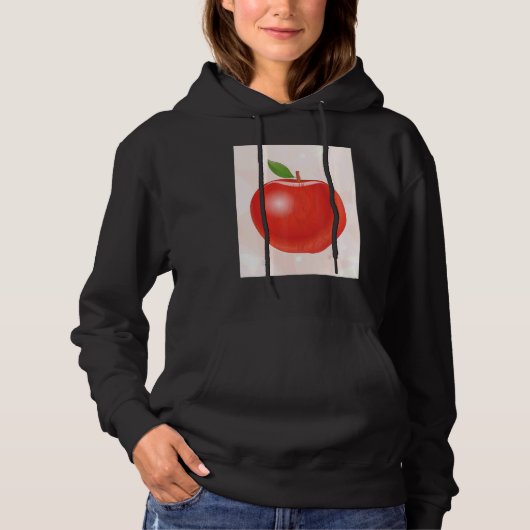 Pull À Capuche Fruits Apple Nourriture Végétalienne Vitamines Fru (Devant)