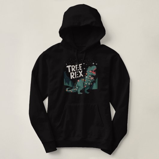 Pull À Capuche Fun de vacances rugissant pour la saison de Noël (Design devant)