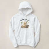 Pull À Capuche Funny Beige Minimal Stressed Cat Tax Day (Design devant)