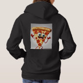 Pull À Capuche Funny Cartoon Pizza Slice T-Shirt - Cute Anthropom (Dos)