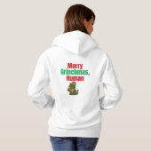 Pull À Capuche Funny Cat Hoodie – Merry Grinchmas Sweatshirt (Dos entier)