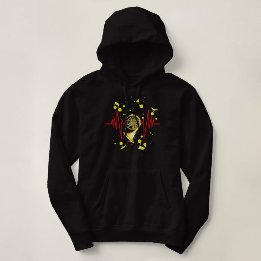 Pull À Capuche Funny French Horn Musical Instrument French Horn M (Design devant)