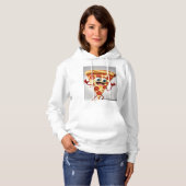 Pull À Capuche Funny  Pizza Slice T-Shirt - Cute Anthropomorphic  (Devant entier)