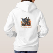 Pull À Capuche Funny rétro Halloween Maison éffrayante hantée (Dos)