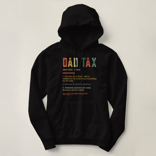 Pull À Capuche Funny Sarcastic Papa Noun Papa Définition de l'imp (Design devant)