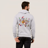 Pull À Capuche Funny Skeleton Band Christmas & New Year – 3D Cart (Dos entier)